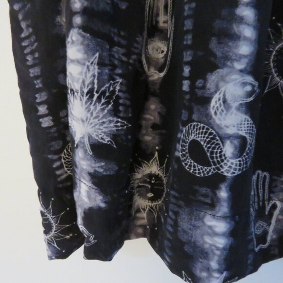 SANDRO Protect 100% Silk Tarot Astrology Zodiac Celestial Shirt Dress Size US 6 - Picture 9 of 15